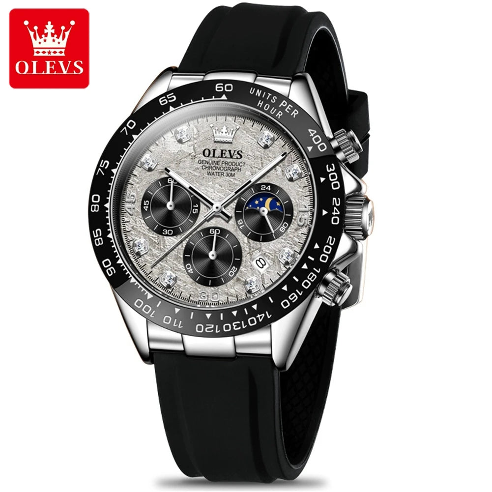Men's Moon Phase Chronograph Watch