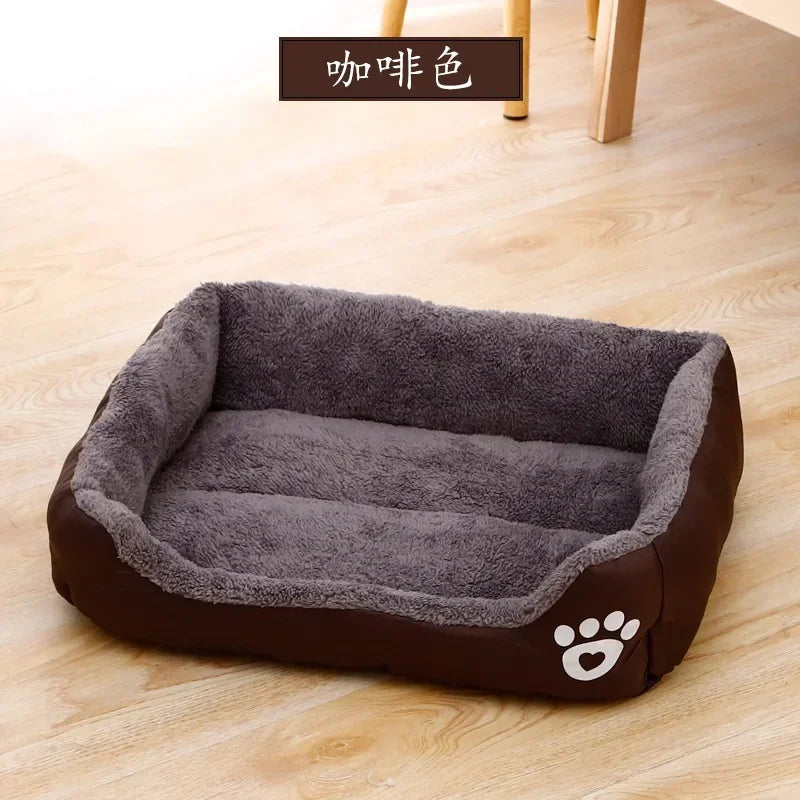 Pet Large Dog Bed – Warm House Candy-Colored Square Nest for Dogs & Cats