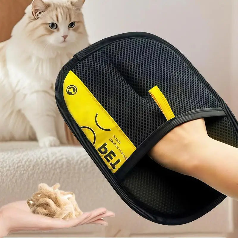 Pet Hair Remover Gloves — Reusable Grooming & Lint Brush