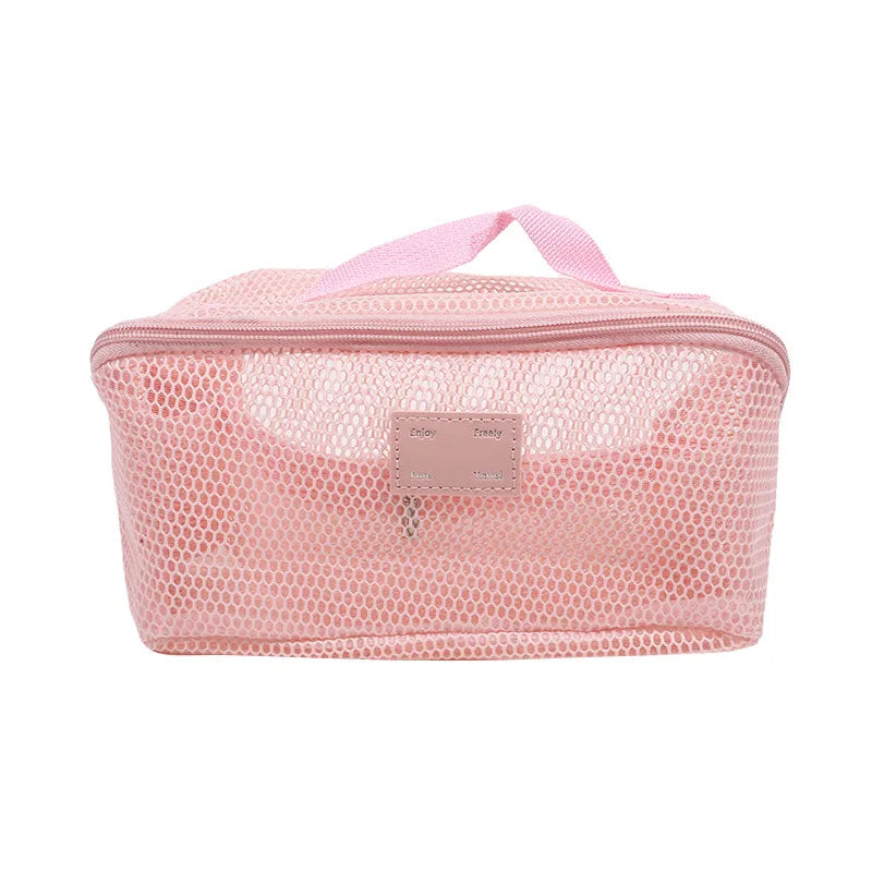 Women's Makeup Organizer Bag – Zipper Toiletry Kit & Travel Cosmetic Pouch