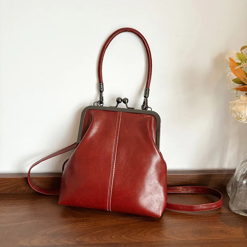 Women's Vintage Shell Handbag – PU Leather Crossbody & Shoulder Bag