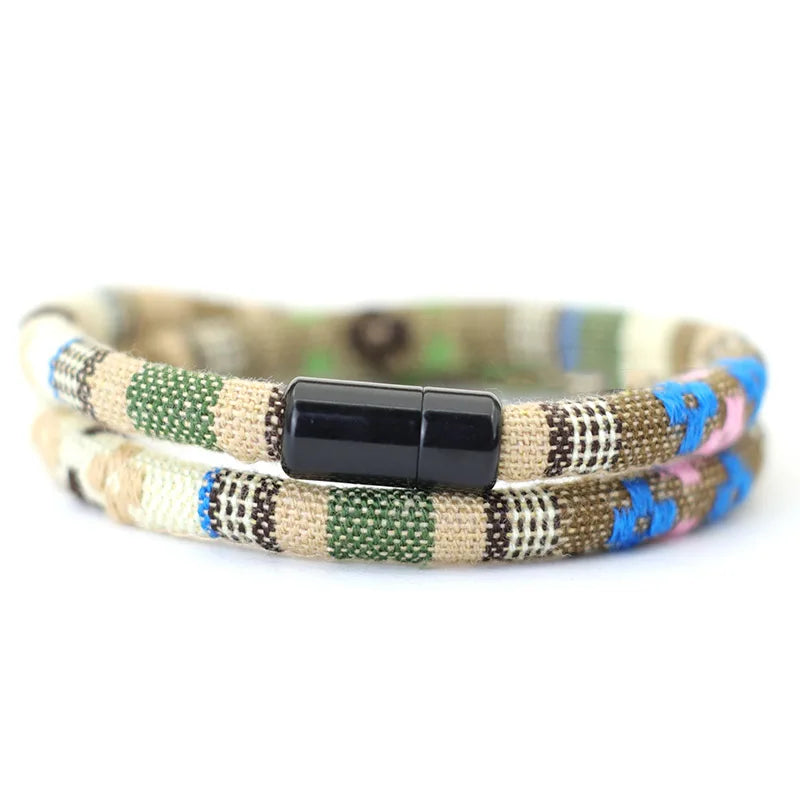 Men's Bohemia Rope Bracelet — Magnetic Survival