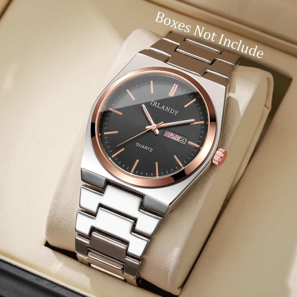 Men's Slim Quartz Watch with Calendar