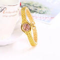 Women's Gold Bracelet Watch – Small Dial Elegant Quartz Wristwatch