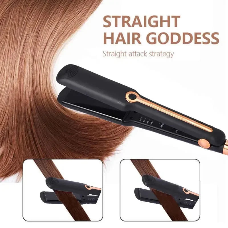 2-in-1 Hair Straightener & Curling Iron – Ceramic Plate