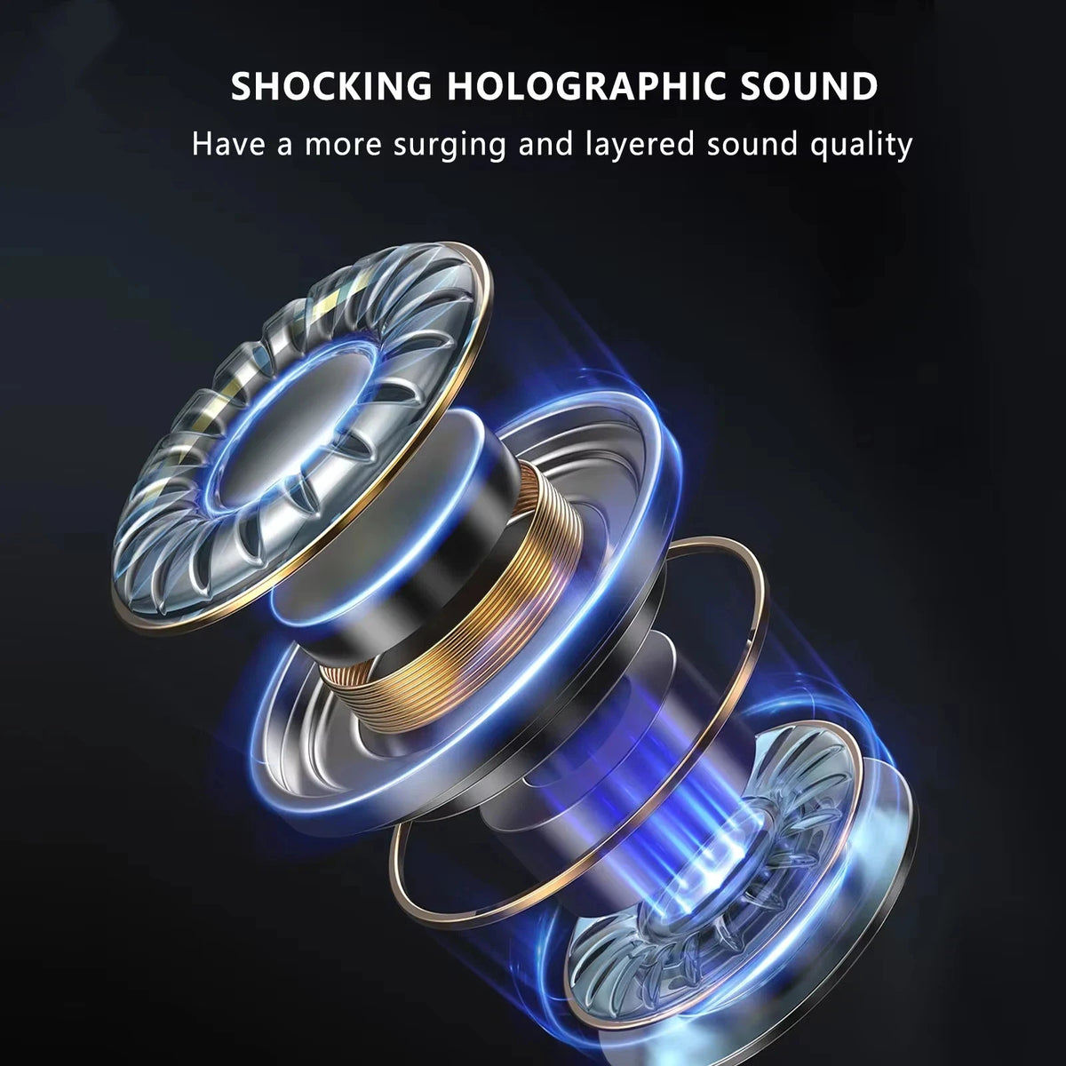 TWS Wireless Earbuds – Bluetooth 5.3, ANC, HiFi Sound, Touch Control & Mic – For iPhone & Android