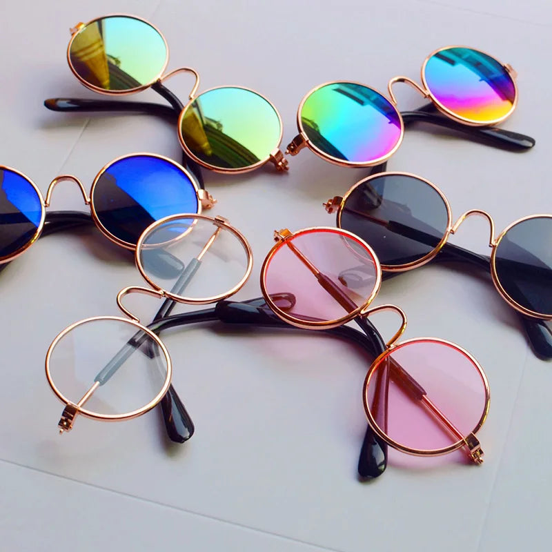 Vintage Round Sunglasses for Cats & Small Dogs – Photo Props & Cosplay