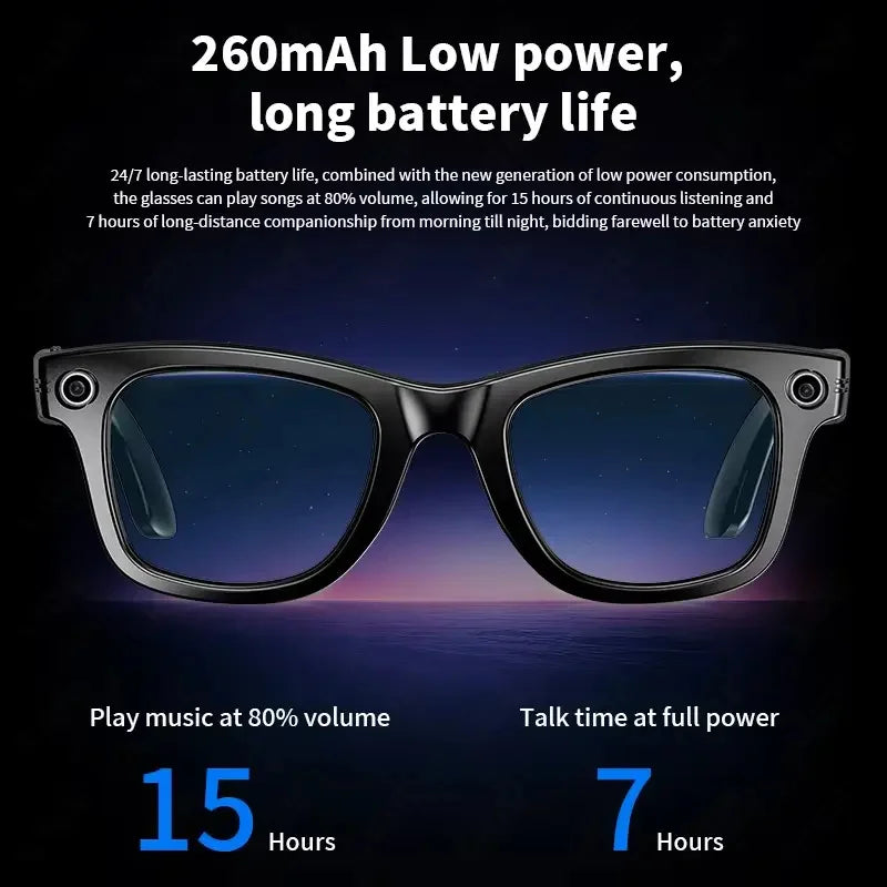 13MP Smart Camera Sunglasses — AI Translation, ChatGPT, Waterproof