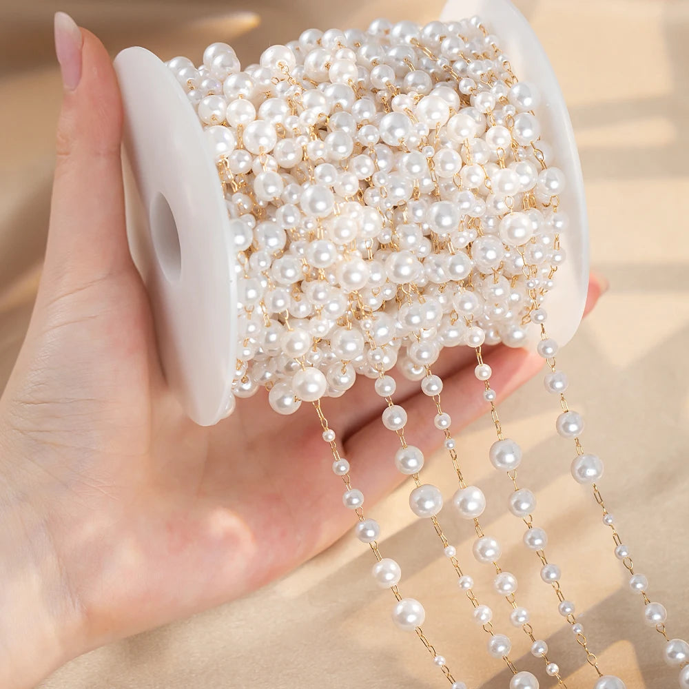 Pearl Bead Chain for Jewelry Making