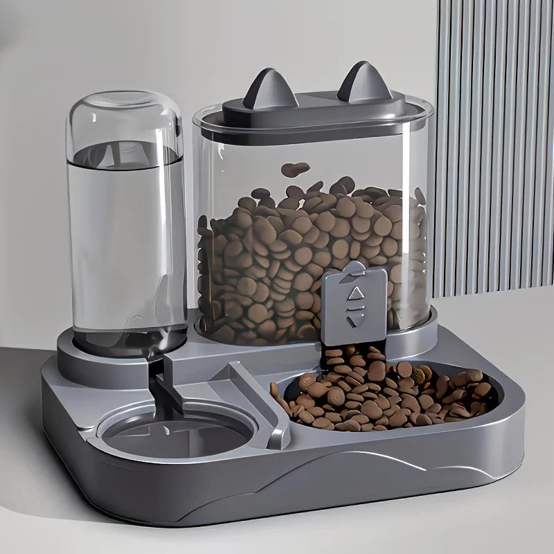 2-in-1 Pet Feeder & Water Dispenser — Gravity Auto Bowl