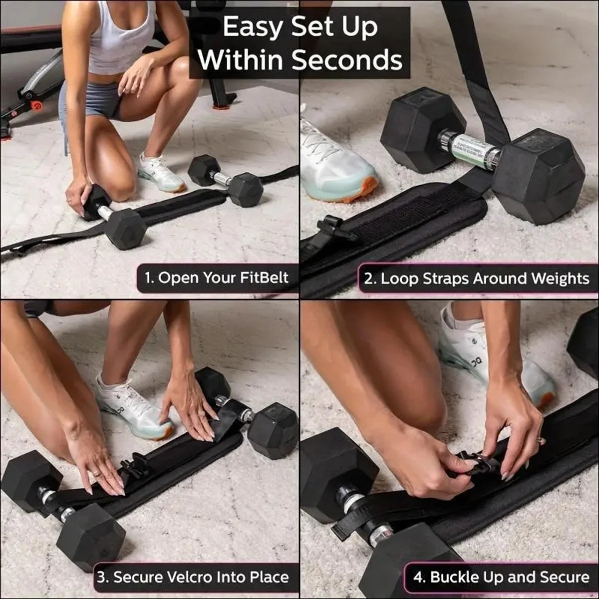 Adjustable Hip Bridge Belt for Glute Training