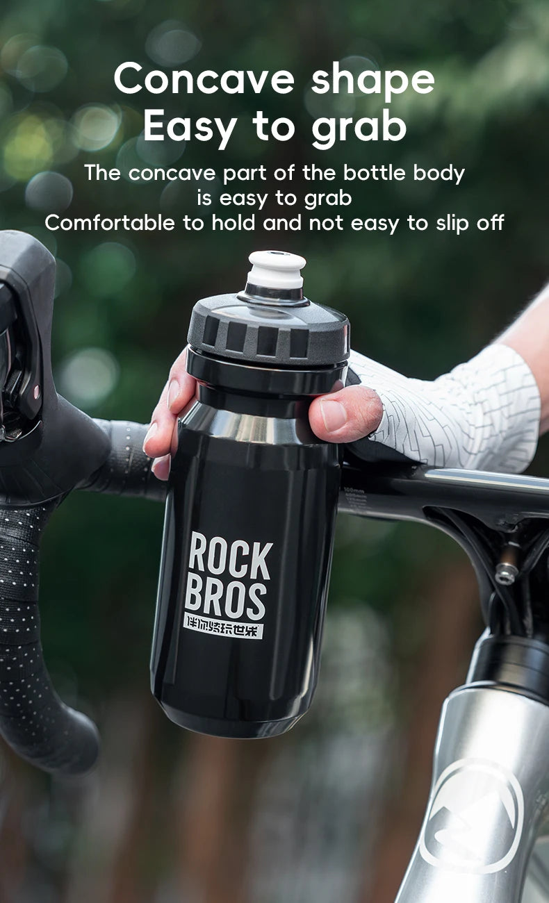 ROCKBROS 600ml Cycling Water Bottle – Squeeze Sports Cup for Bike, Camping & Hiking