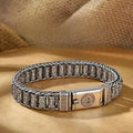 Sterling Silver Geometric Charm Bracelet