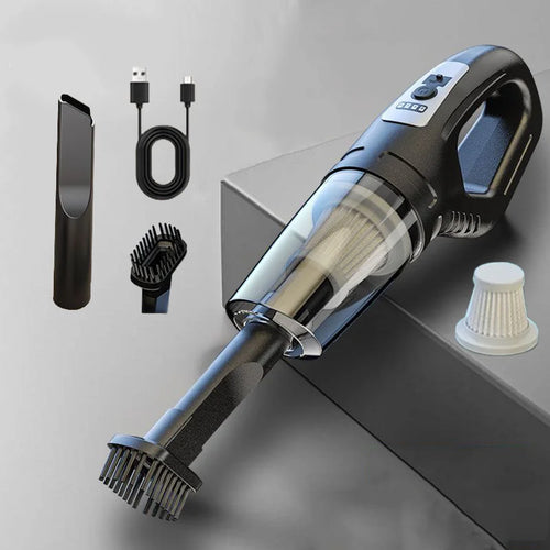 120W Cordless Handheld Vacuum – USB Rechargeable, Car, Home & Pet Hair
