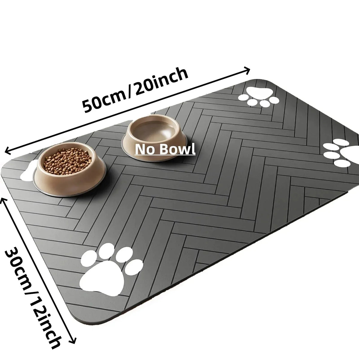 Absorbent Pet Feeding Mat – Non-Slip Rubber Backing, Waterproof, Quick-Dry Placemat for Dogs & Cats