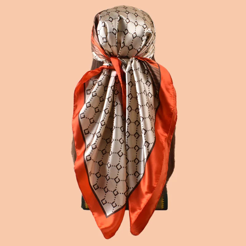Satin Square Scarf – Versatile Headscarf, Hair Wrap & Beach Accessory for Women
