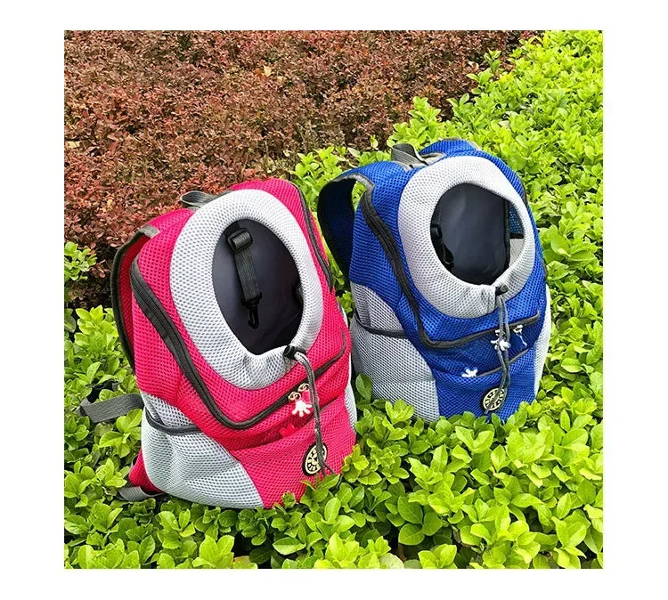 Dog Backpack Carrier — Travel Front Pack with Safety Reflector