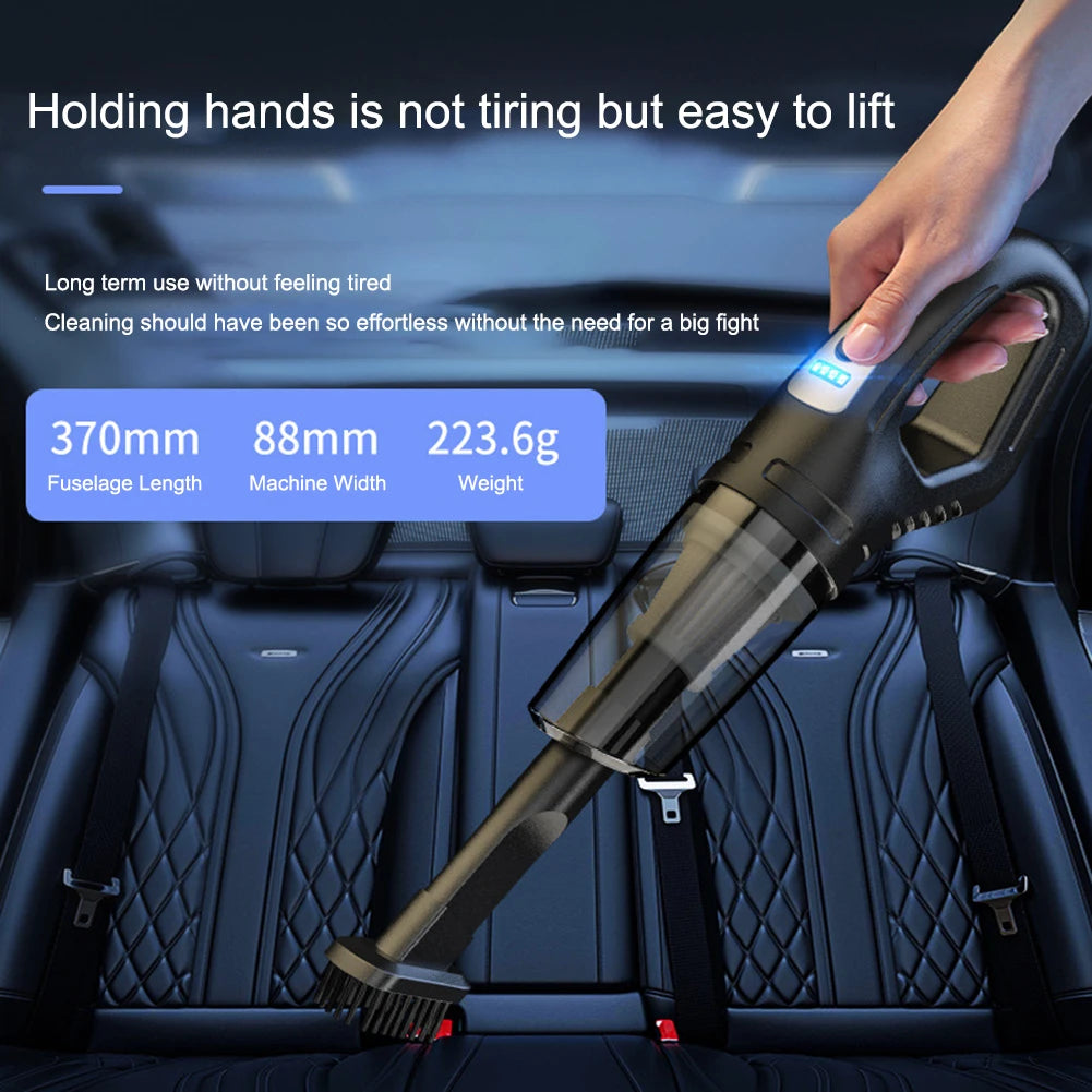 120W Cordless Handheld Vacuum – USB Rechargeable, Car, Home & Pet Hair