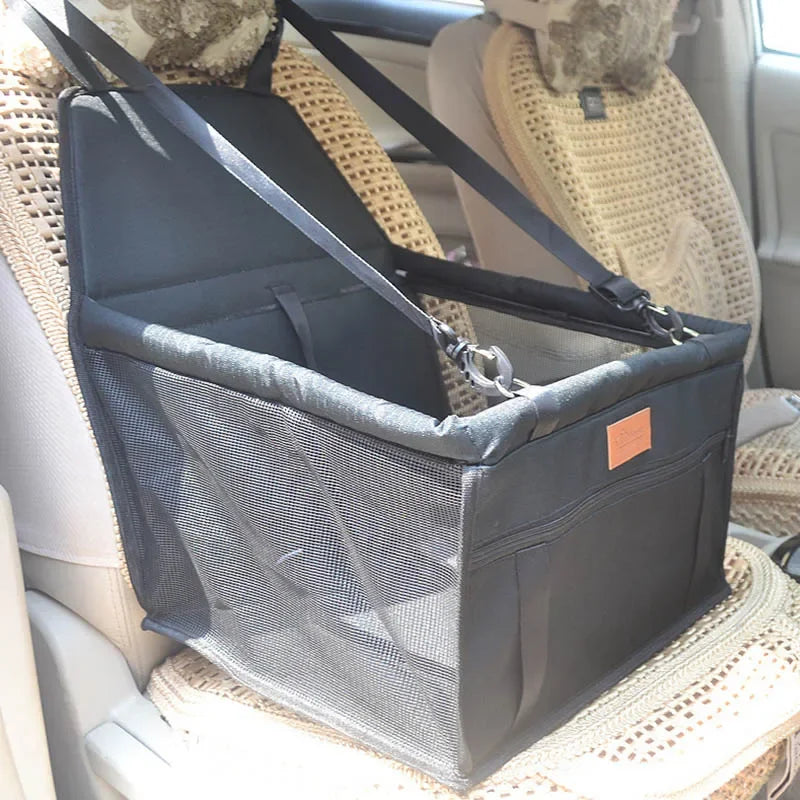 Waterproof Pet Car Seat Bag – Foldable Dog Mat & Travel Organizer