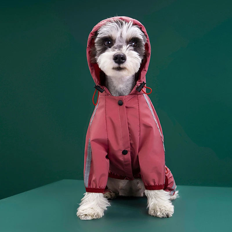 Reflective Waterproof Dog Raincoat – Jumpsuit for Small & Medium Dogs
