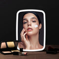 LED Makeup Mirror with Stand – Foldable, Touch Screen, Portable Vanity Mirror