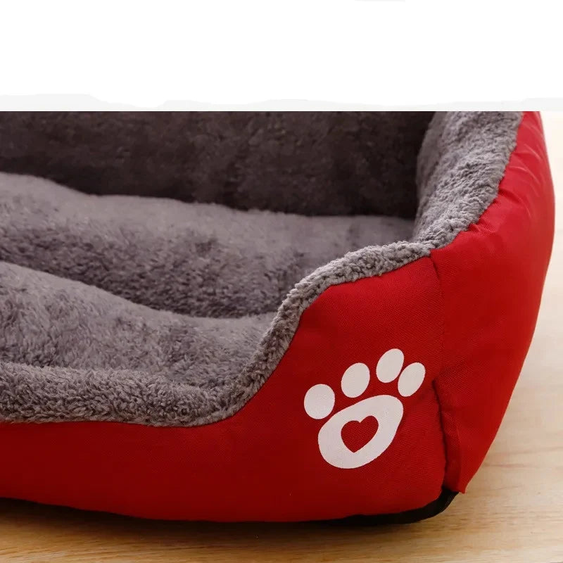 Pet Large Dog Bed – Warm House Candy-Colored Square Nest for Dogs & Cats