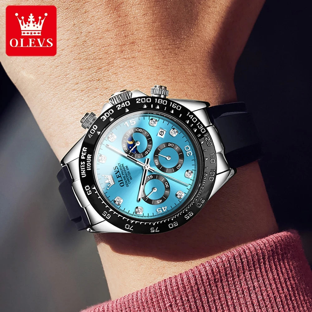 Men's Moon Phase Chronograph Watch
