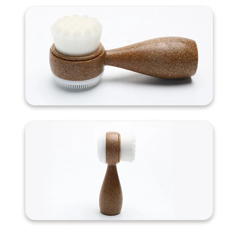 Coconut Fiber Facial Cleansing Brush – Double-Sided Exfoliator & Blackhead Remover
