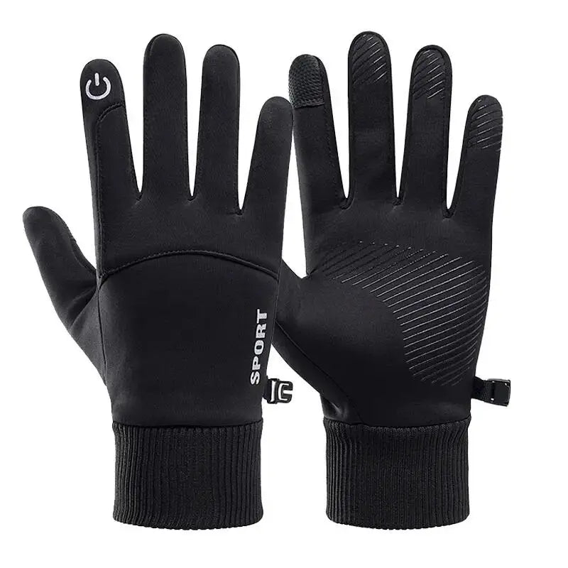 Winter Touchscreen Cycling Gloves – Waterproof, Fleece-Lined, Full Finger S/M-L/XL