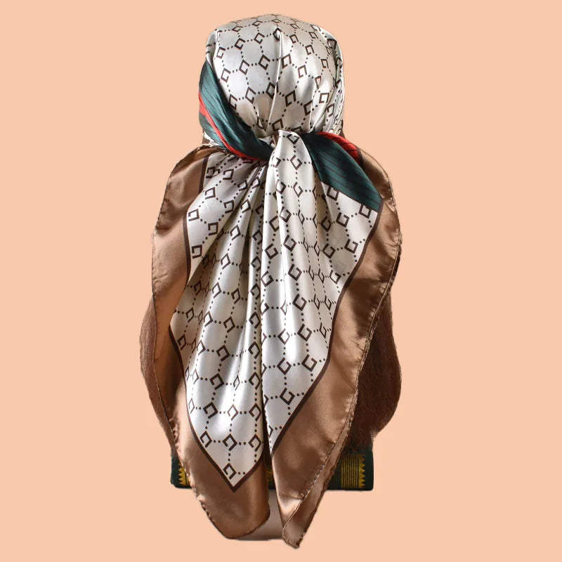 Satin Square Scarf – Versatile Headscarf, Hair Wrap & Beach Accessory for Women
