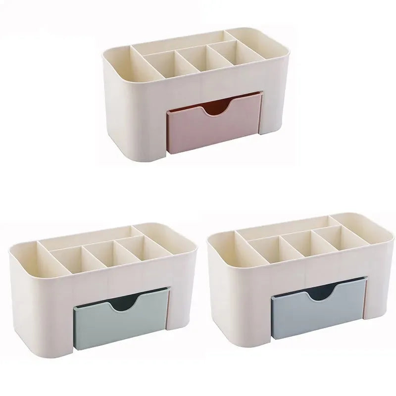 Nail Art Organizer Box – Plastic Storage Case for Cotton Pads, Swabs & Gel Polish Tools