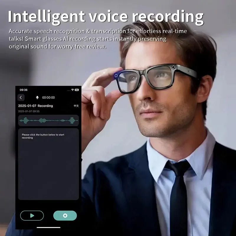 8MP Smart Camera Glasses — IP68 Waterproof, AI Translation, Bluetooth