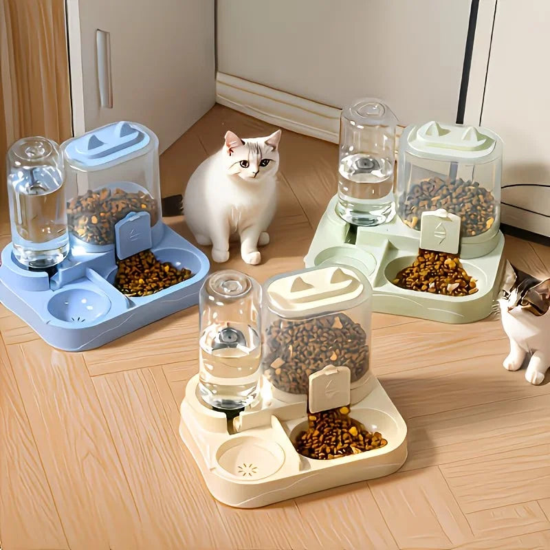 2-in-1 Pet Feeder & Water Dispenser — Gravity Auto Bowl
