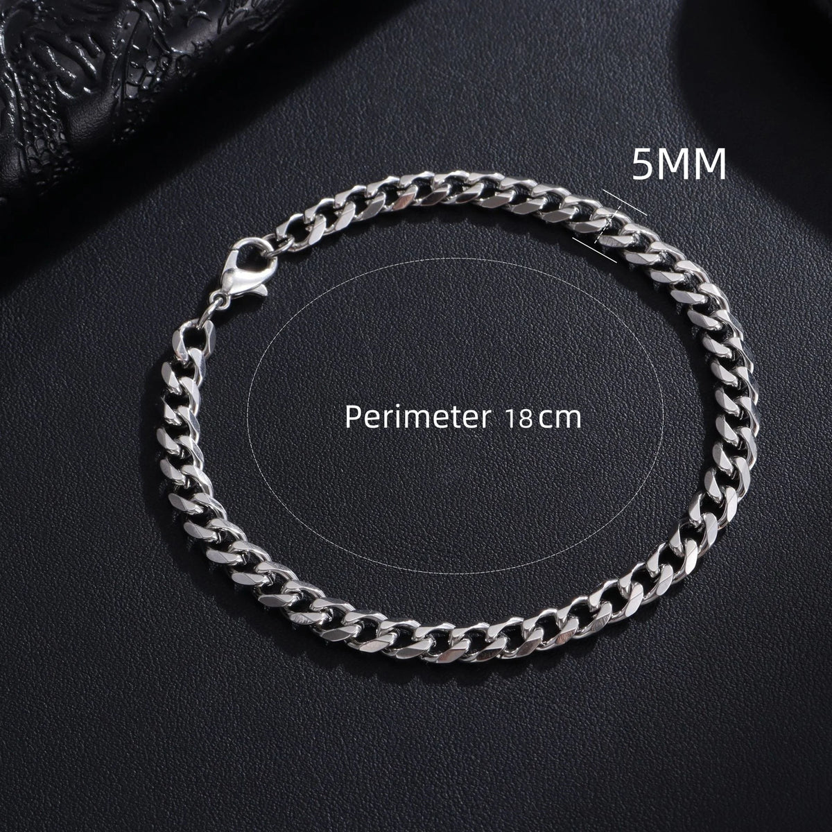 Cuban Chain Bracelet — Stainless Steel Link