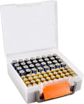 72-Slot Battery Organizer Case – Holds AA & AAA Batteries