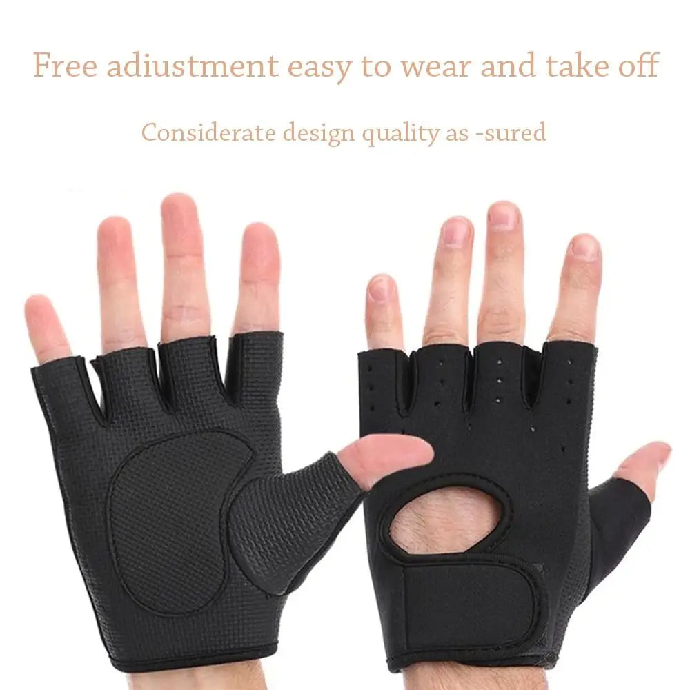 Half-Finger Weightlifting Gym Gloves – Non-Slip Gel Pad, Unisex