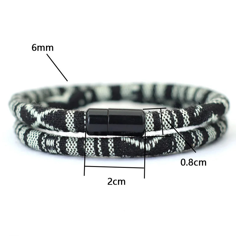 Men's Bohemia Rope Bracelet — Magnetic Survival