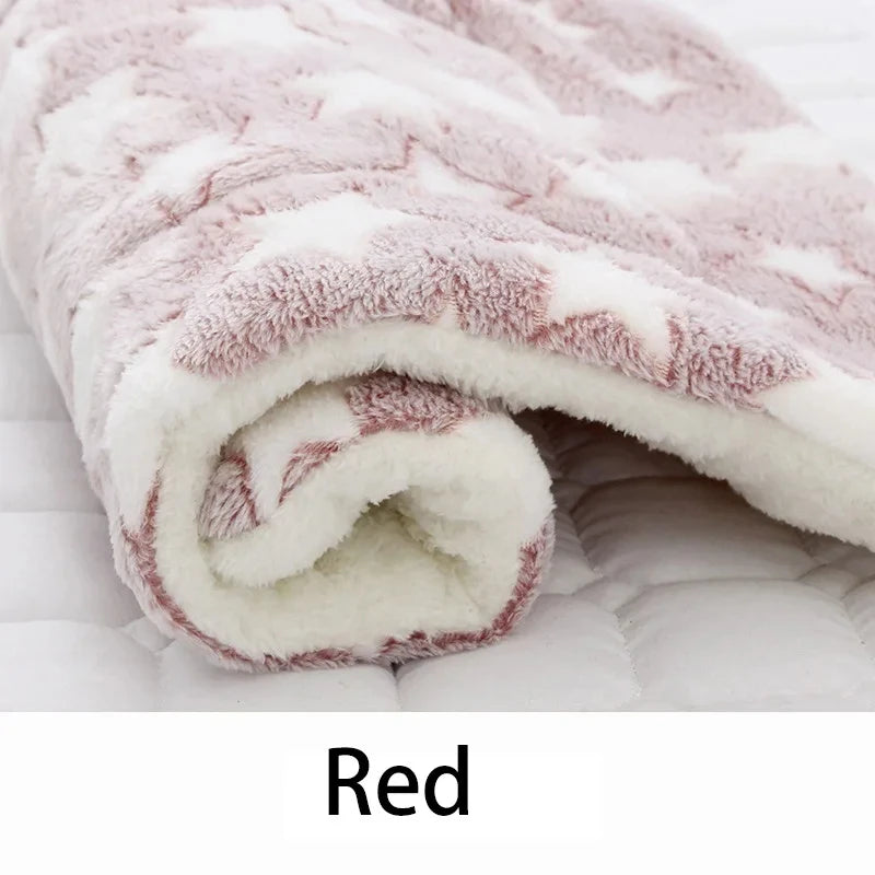 Flannel Pet Sleeping Mat — Soft Warm Dog & Cat Bed