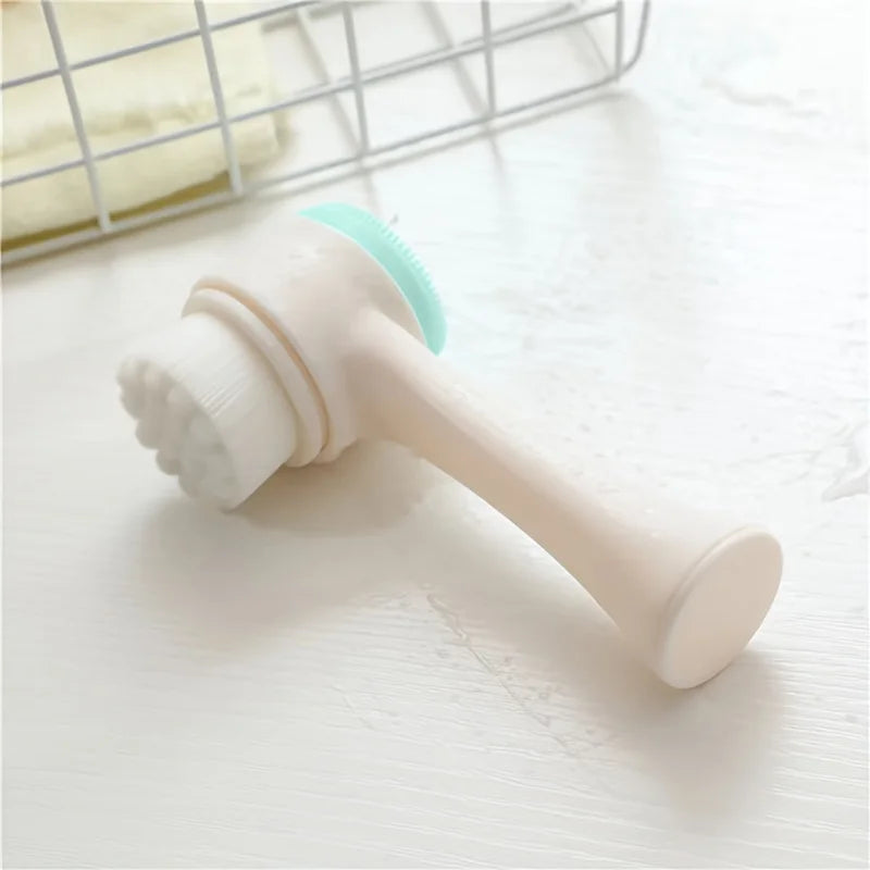 Silicone Facial Cleansing Brush – Double-Sided Exfoliator & Blackhead Remover