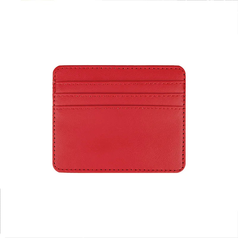 Slim PU Leather Card Holder – Multi-Slot ID & Credit Card Case