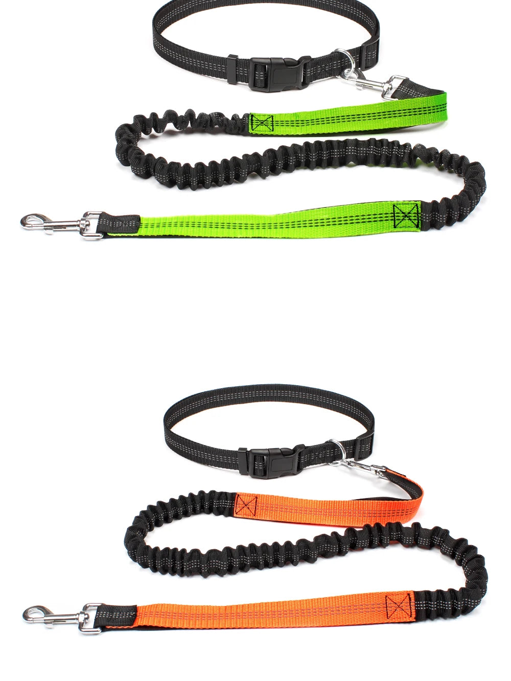 Hands-Free Dog Leash with Waist Belt – Adjustable Bungee Leash for Running & Walking