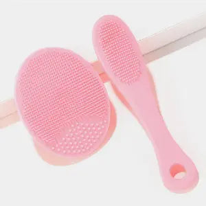 2-Piece Silicone Facial Cleansing Brush Set – Blackhead Remover & Makeup Cleanser
