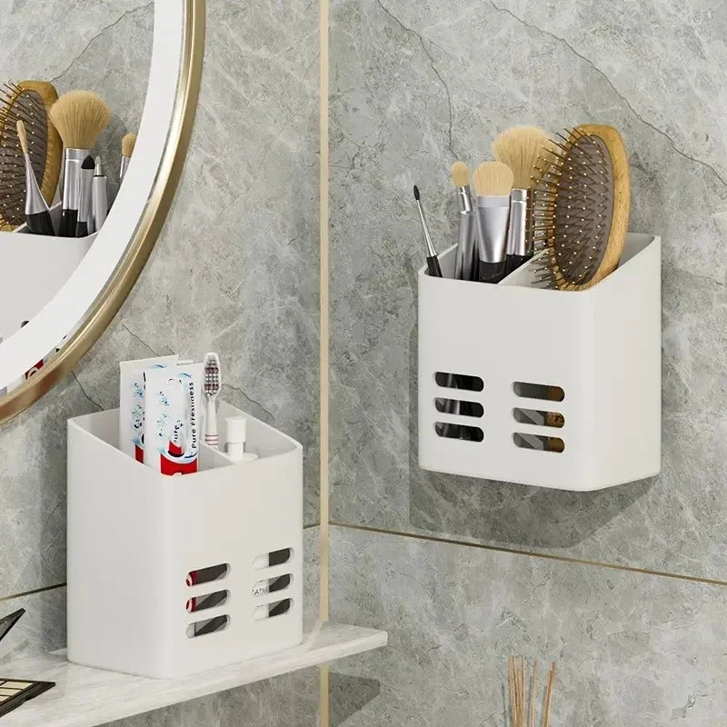 No-Drill Bathroom Corner Shelf – Wall Mount Makeup & Toiletries Organizer