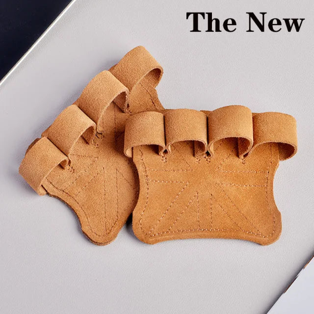Leather Gymnastics Grips & Weightlifting Gloves – Palm Protection for Pull-Ups & CrossFit