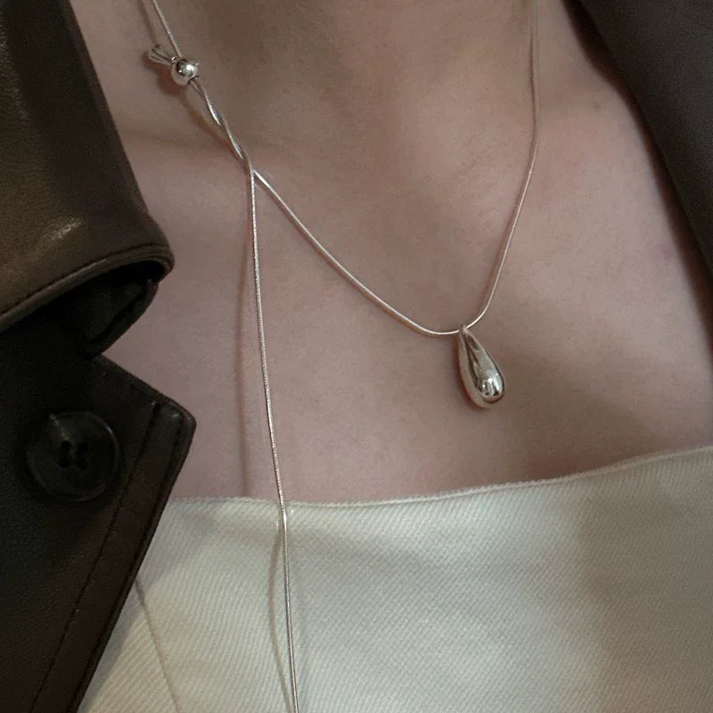 Sterling Silver Drop Necklace