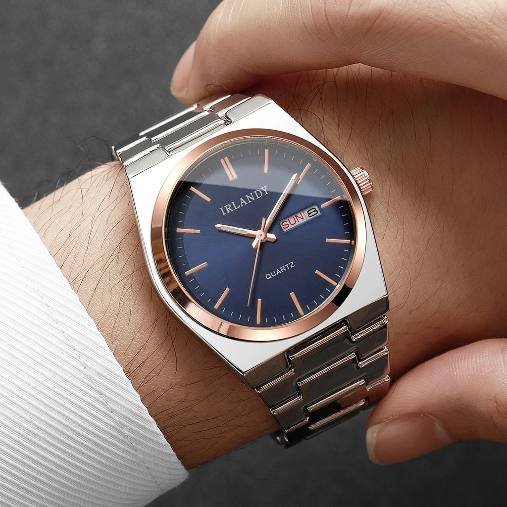 Men's Slim Quartz Watch with Calendar