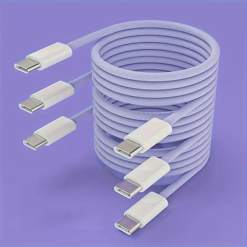 60W Braided USB-C to USB-C Fast Charging Cable – 1m / 2m / 3m – For Phone, Tablet & Laptop