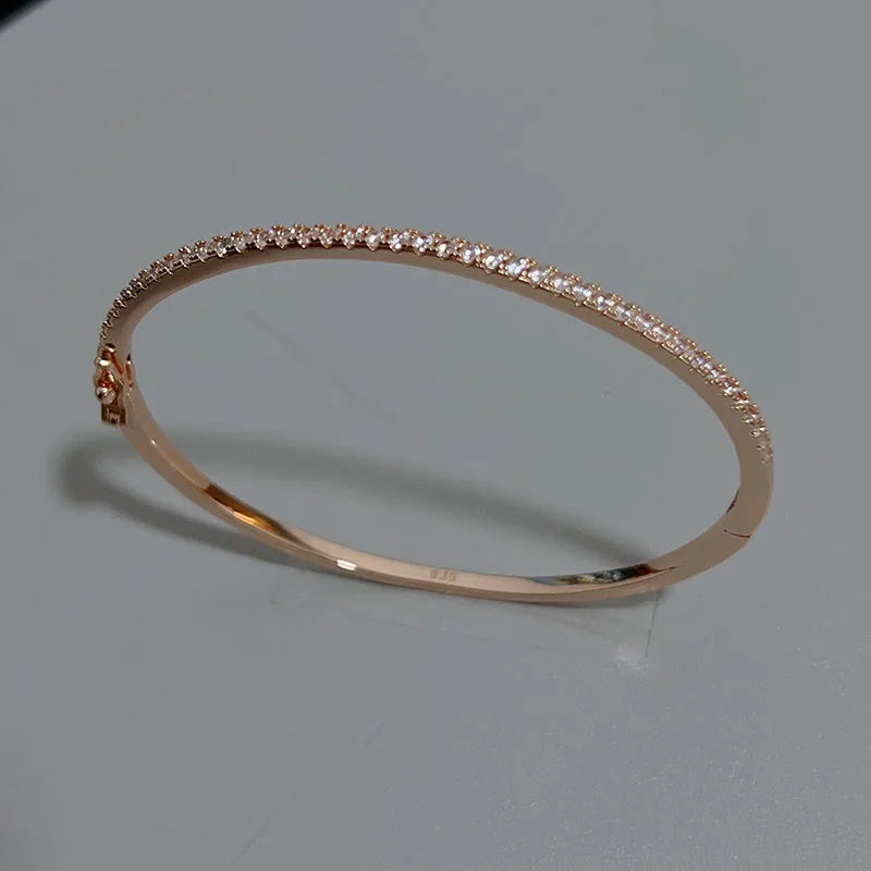 Sterling Silver Zircon Bangle