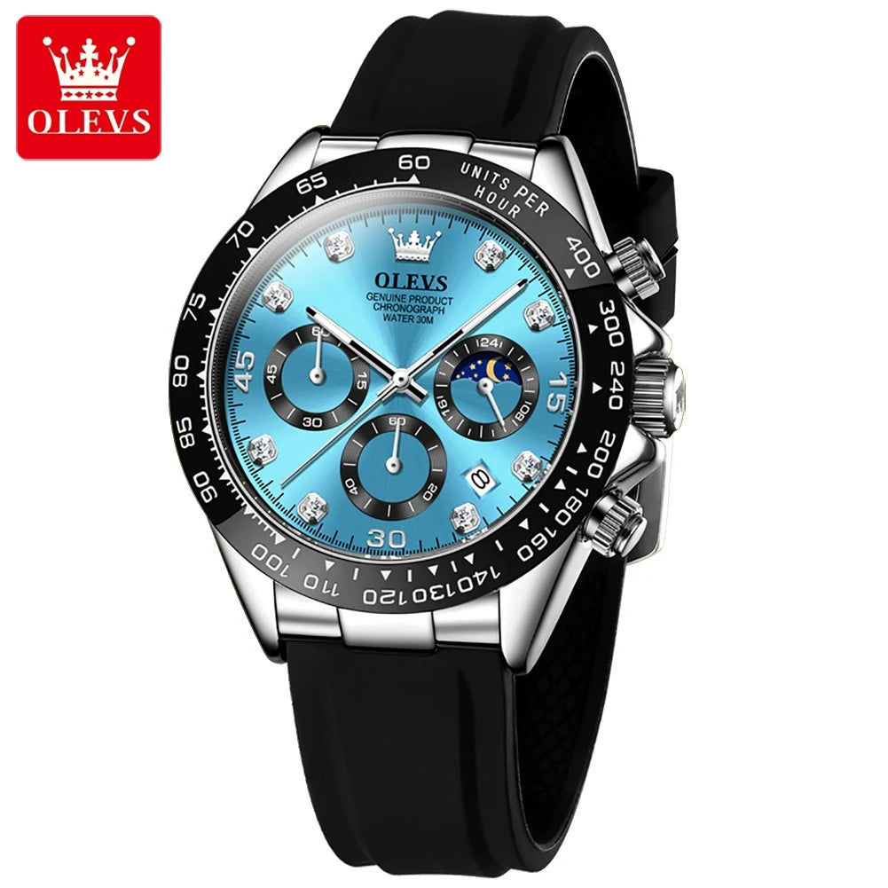 Men's Moon Phase Chronograph Watch