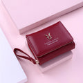 Women's Mini Sequin Wallet – PU Leather Card Holder with Coin Purse